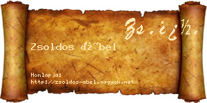 Zsoldos Ábel névjegykártya